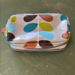 Orla Kiely Colorful Leaf Patterned Makeup Bag